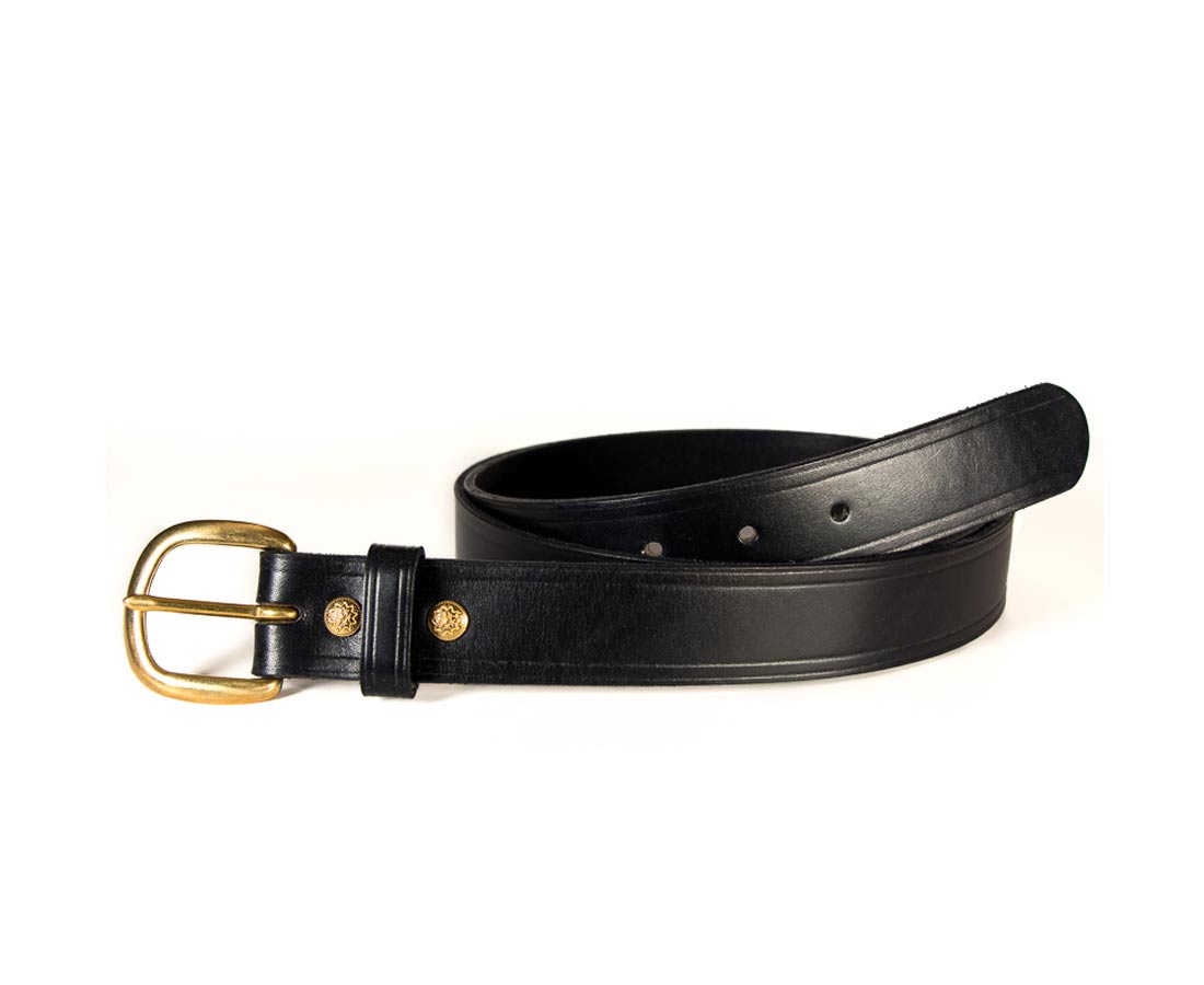 Leather Black Dress Belt - American Belt & Clothing