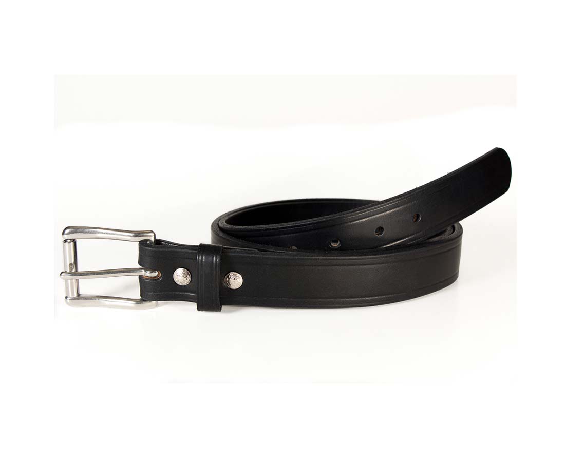 Leather Black Heavy Duty Belt – American Belt & Clothing